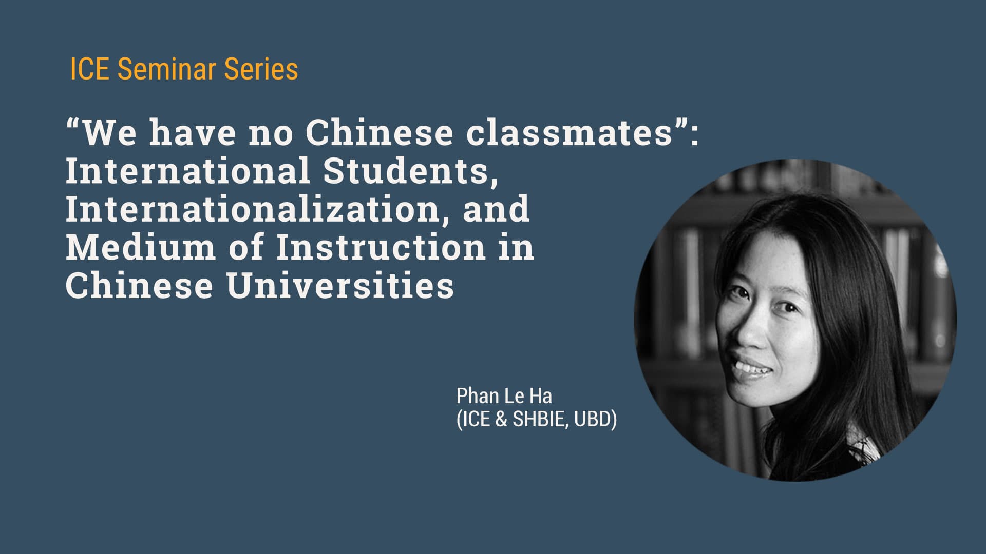 You are currently viewing Seminar on International Students in Chinese Universities